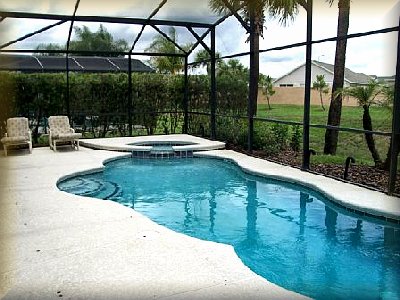 Orlando villa rental - Private pool with greenery and no back neighbors.